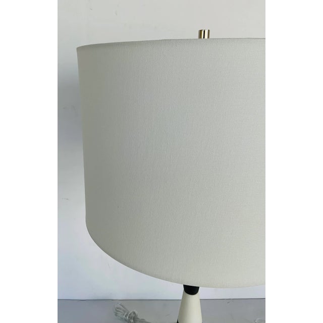 Modern Modern Black and White Faux Stone Table Lamp For Sale - Image 3 of 5