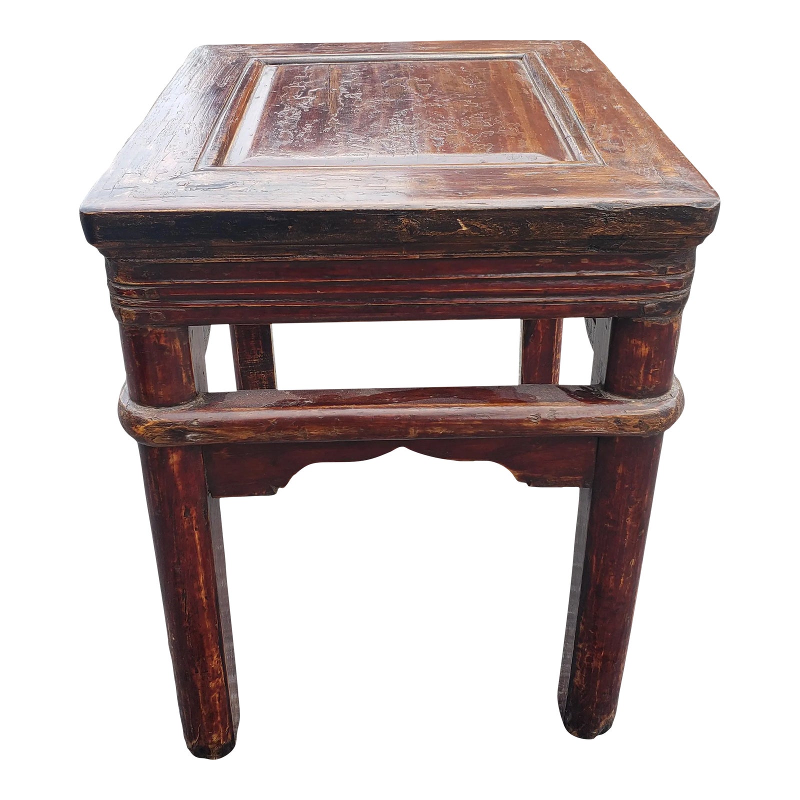 Late 19th Century Chinese Stained Elmwood Low Stand or Side Table ...