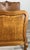 Vintage French Louis XVI Style Oak Double Bed Frame with Carved Headboard For Sale - Image 4 of 12