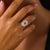 1910s French Belle Époque Gia 2.01 Carat Old Mine Cut Diamond Platinum Cluster Ring, Size 5.5 For Sale - Image 4 of 5