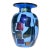 Mad Art Studio Handblown Azure Blue & Dichroic Mosaic Vase For Sale