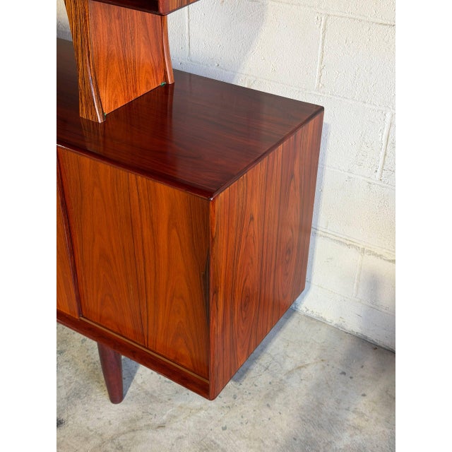 Brown Arne Vodder Rosewood Sideboard Credenza With Hutch Vintage Danish Mid-Century Modern For Sale - Image 8 of 16