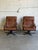 Mid-Century Modern Pair of Brown Leather Swivel Lounge Chairs Danish Mid-Century Modern 1970s For Sale - Image 3 of 13