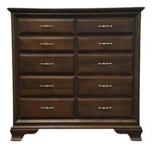 Daniel's Amish Classic Bedroom Collection Rustic Country Style 50" Solid Cherry Ten Drawer Dresser 35-4020