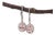 2.5Ct Morganite Diamond Drop Earrings: Solid 14k White Gold, Oval 8x6mm, Pair For Sale