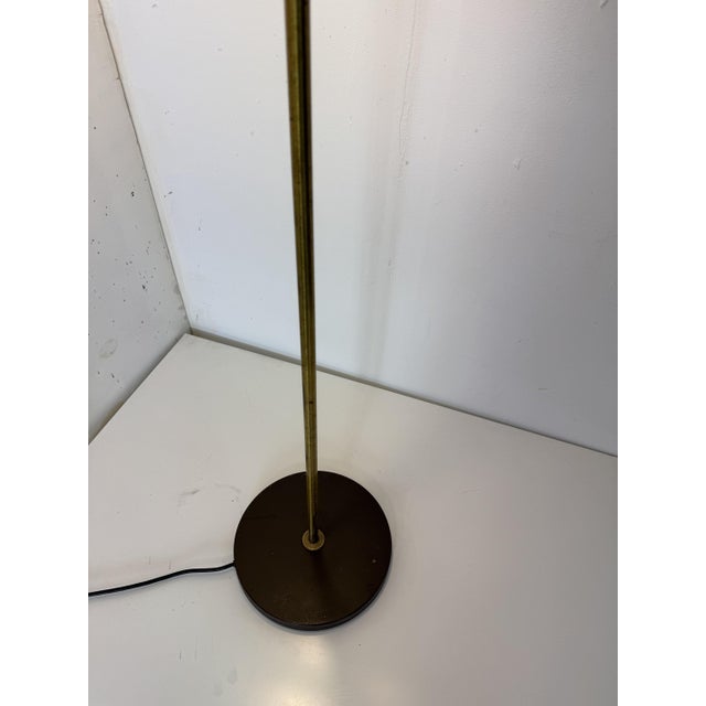 Brown Mid-Century Modernist Brown and Brass 3 Spot Floor Lamp attributed to Jo Hammerborg for Fog & Mørup, 1960s For Sale - Image 8 of 12