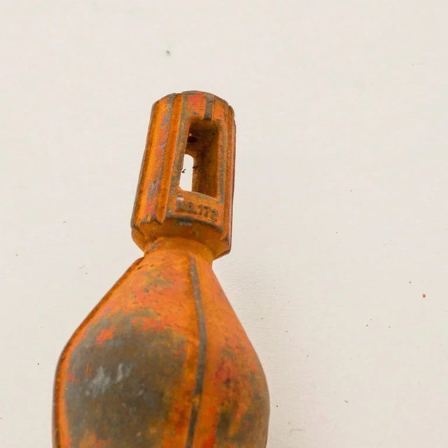 1950s 1950s Vintage Weight Plumb Bob Tool Level Iron & Wood For Sale - Image 5 of 7