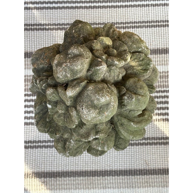 Vintage Cast Stone Fruit Basket Garden Urn For Sale In Little Rock - Image 6 of 16