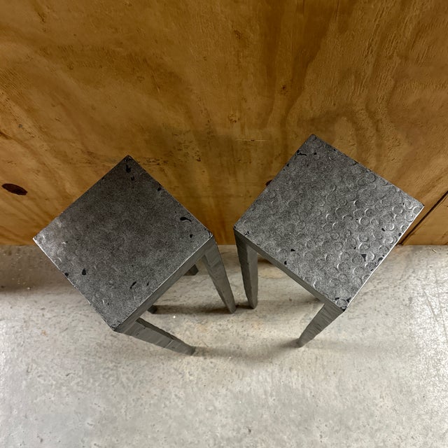 Contemporary Contemporary Metal Drink Tables For Sale - Image 3 of 7