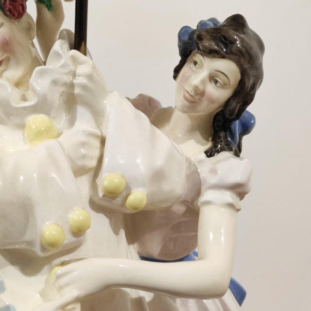 Austrian Ceramic Lamp by Podany for KWK Keramos, 1920s For Sale - Image 6 of 13