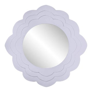 Fleur Home Audubon Magnolia Circle Mirror in Spring Iris, 36x36 For Sale