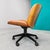 Vintage Swivel Chair with Wheels in Leather and Teak from Mim Roma, 1970s, in Flawless conditions. Designed 1970 to 1979...