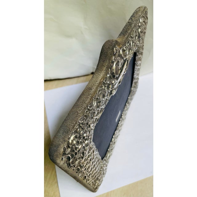 Modern 1986 Keyford London Sterling Silver 6"x4" Picture Frame Easel Back For Sale - Image 3 of 12