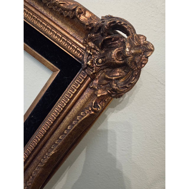 Gold Extra Large Ornate Antique Baroque French Gilt Frame For Sale - Image 8 of 10