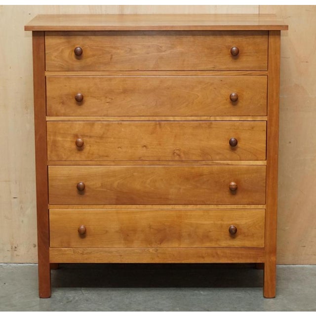 Lovely good sized solid Cherry Wood chest of drawers made in France A decorative and functional chest of drawers, its a...