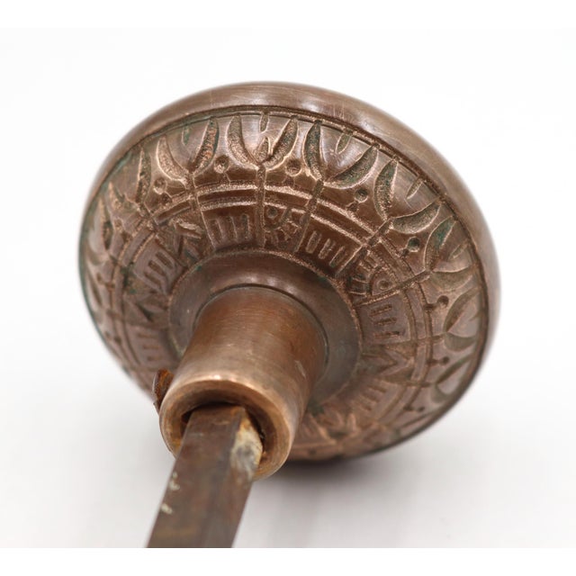 Metal Antique Vernacular Bronze Passage Door Knob Set For Sale - Image 7 of 7