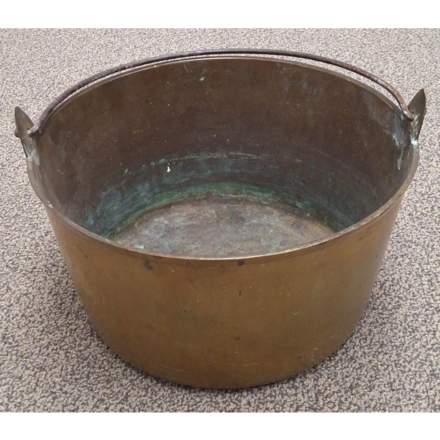 Metal American Cast Brass and Forged Iron Handled Pail Bucket, Circa 1860s For Sale - Image 7 of 9