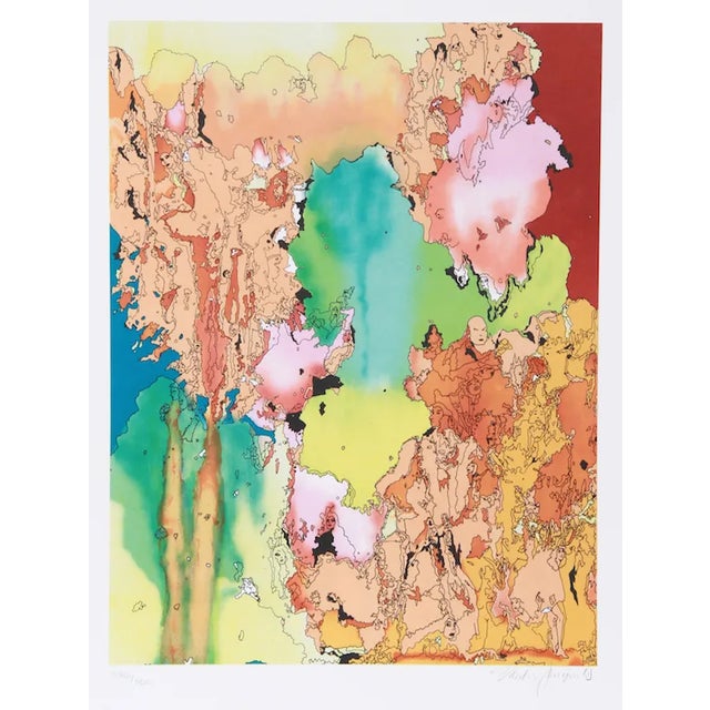 V. Janopoulos, "Psychedelic Abstract," Lithograph For Sale