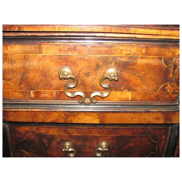 Brown Antique Dutch Baroque Walnut Commode Chest of Drawers 18th Century For Sale - Image 8 of 12
