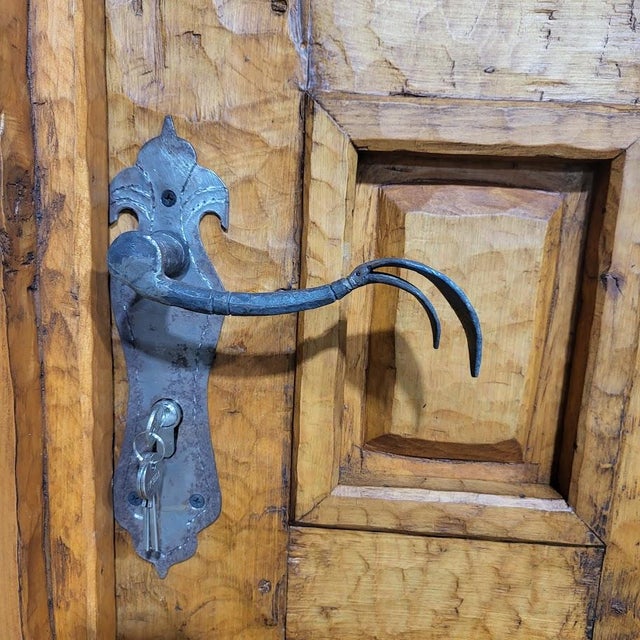 Not Yet Made - Made To Order Spanish Colonial Solid Wood Panel Door With Iron Accents For Sale - Image 5 of 12