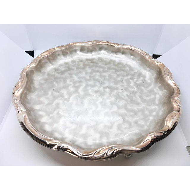 Art Deco Vintage Ikora Germany Silverplate Serving Trays- Set of 2 For Sale - Image 3 of 7