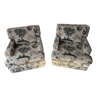 Pair Set 1990’s Lee Jofa Josef Frank Attributed Chairs For Sale