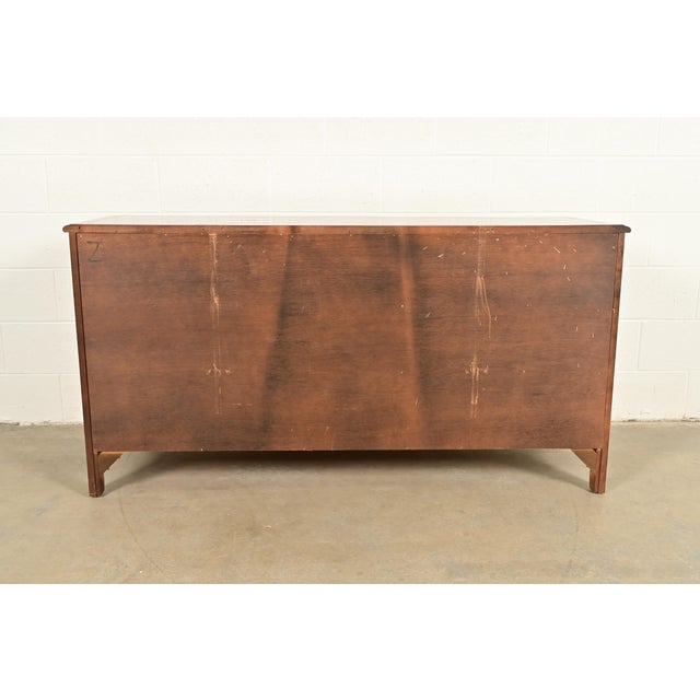 Century Furniture French Provincial Louis XV Carved Cherry Wood Triple Dresser For Sale - Image 12 of 13