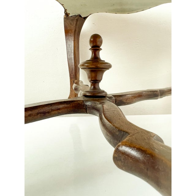 Antique French Louis XV Style Walnut Bench Stool, 1800s For Sale - Image 14 of 17