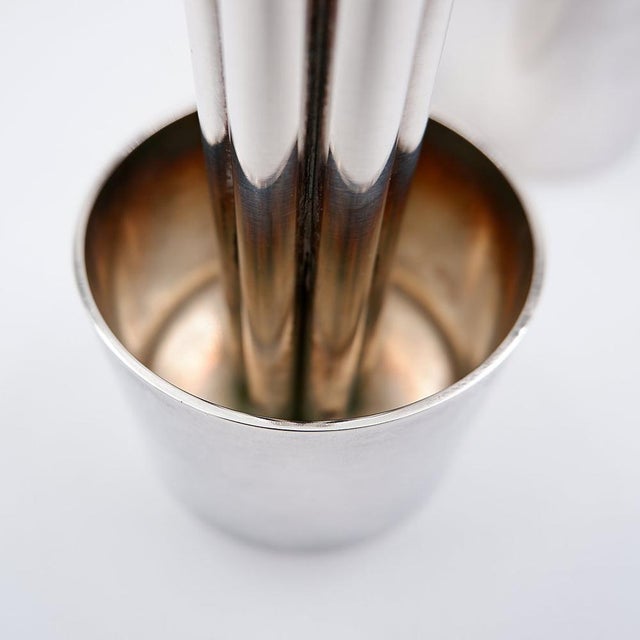 Silver-Plated Candlesticks, Italy, Set of 2 For Sale - Image 7 of 11