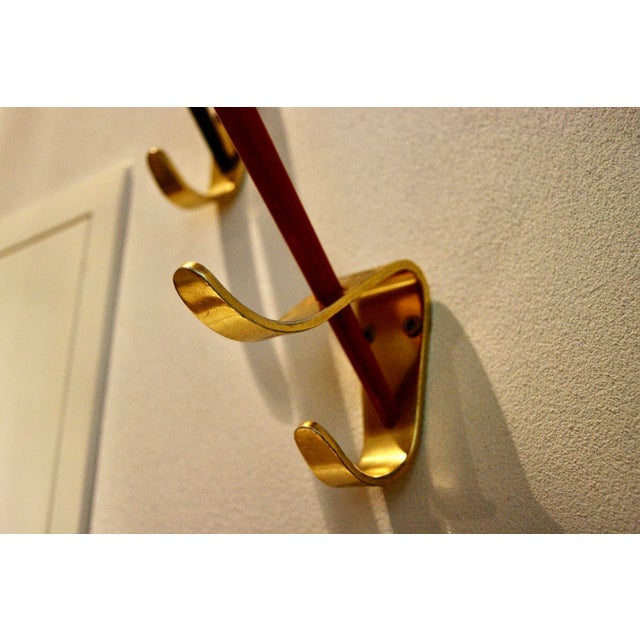 Vintage Wall-Mounted Coat Racks from Karl Aubock, 1950, Set of 3 For Sale - Image 6 of 9