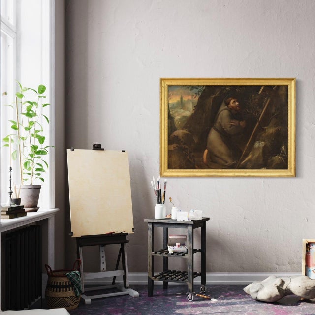 Early 18th Century Italian Artist, Saint Francis, 1720, Oil on Canvas, Framed For Sale - Image 5 of 16