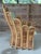 Vintage Sculptural Rattan Fan Back Palm Frond Lounge Chair For Sale In Naples, FL - Image 6 of 10