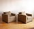 Mid-Century Modern 1990s Pair of Upholstered Club Chairs in the Style of Jean Michel Frank For Sale - Image 3 of 9