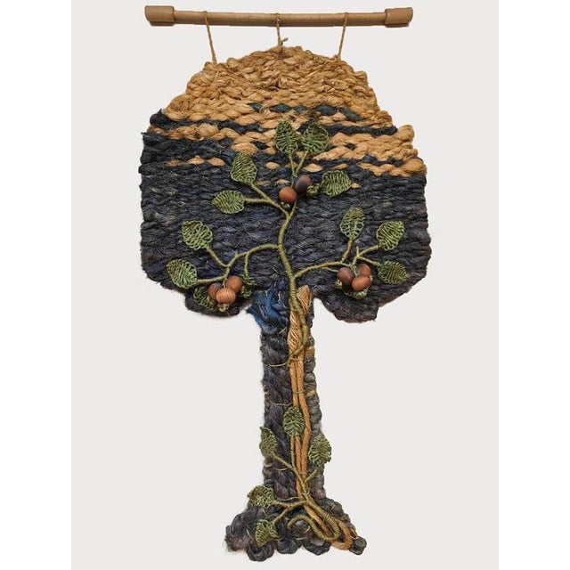 1960s Mid-Century Macramé Wall Tapestry with Wandtapijt Tree of Life, 1960 For Sale - Image 5 of 5