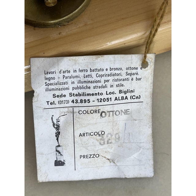 Mid-Century Wood and Brass Wall Lamps, 1960s, Set of 7 For Sale - Image 4 of 15