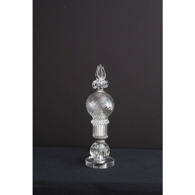 Transparent 1930s Barovier and Toso Influence Sculptural Luminaire For Sale - Image 8 of 9