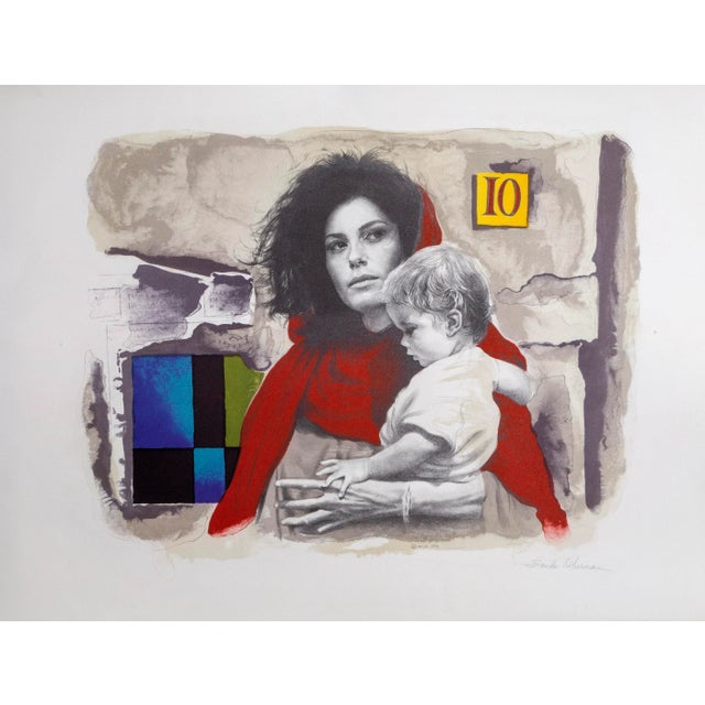 Woman in Red With Child, Sandu Liberman For Sale - Image 4 of 4