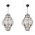 1970s Large Size Transparent Colour Venetian Lantern, Seguso Murano Glass - Set of 2 For Sale