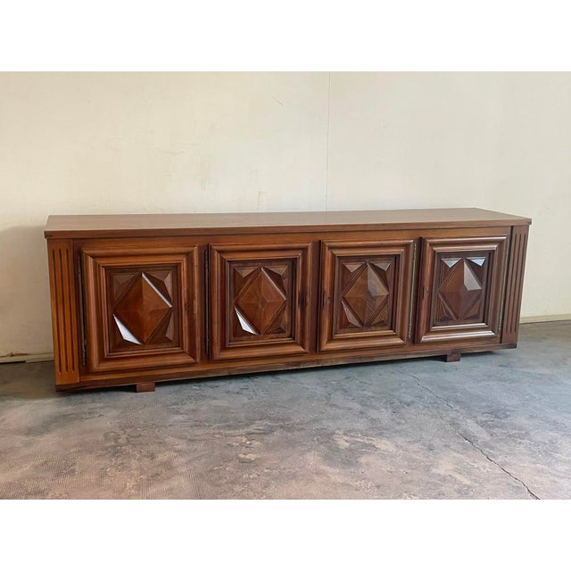 Vintage French Brutalist Sideboard, 1970s For Sale - Image 10 of 13