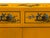 Oriental Bright Mustard Yellow Vinyl Flower Bird Graphic Cabinet For Sale In San Francisco - Image 6 of 16