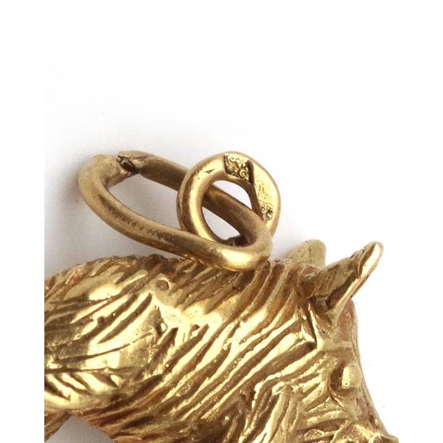 Gold Mellerio Wild Boar Charm Pendant For Sale - Image 8 of 9