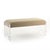 The Addie Acrylic Bench from Zentique is a modern bench with a tan linen padded seat on a 1" thick clear acrylic base. At...