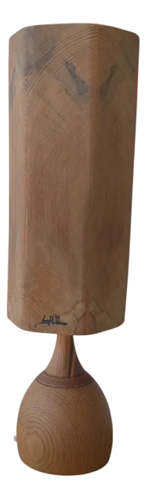 Wooden Table Lamp by Leif Wikner for Persåsen