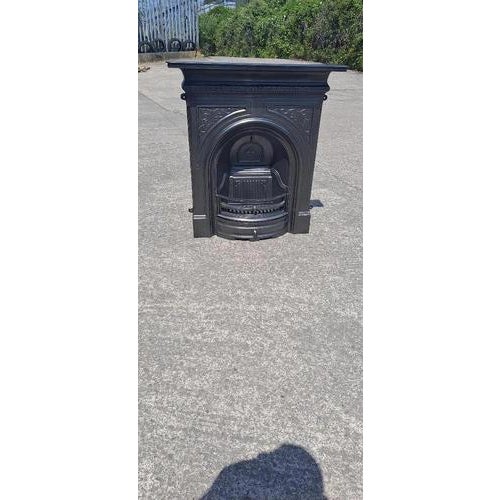 Victorian Cast Iron Fireplace with Arched Opening For Sale - Image 17 of 18
