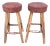Early 20th Century Original Painted Counter Stools With Suede Seats - Set of 2 For Sale