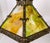 Chartreuse Early 20th Century Cast Bronze & Green Amber Slag Glass Hex Paneled Pendant Light For Sale - Image 8 of 13