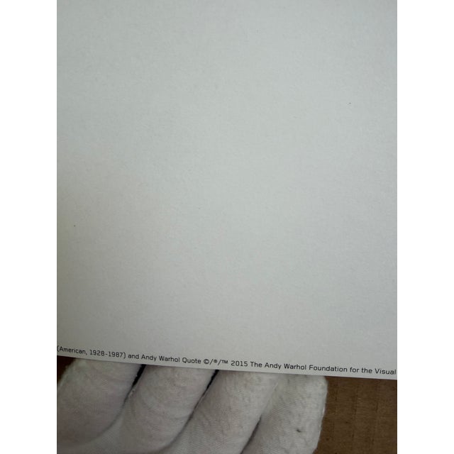 Paper Andy Warhol (1928-1987), I Never Read, I Just Look at Pictures, Designed by John Melin.... For Sale - Image 7 of 9
