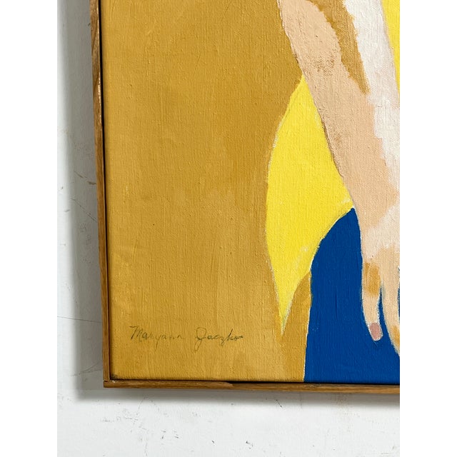 Yellow D. 1977 Group Portrait in Manner of Alice Neel Titled "The Boys Are Home" For Sale - Image 8 of 8