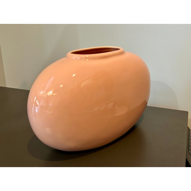 Late 20th Century Vintage Haeger Pottery Orb Vase – USA-Made Glossy Pink Ceramic, Mid-Century Modern Decor For Sale - Image 5 of 10