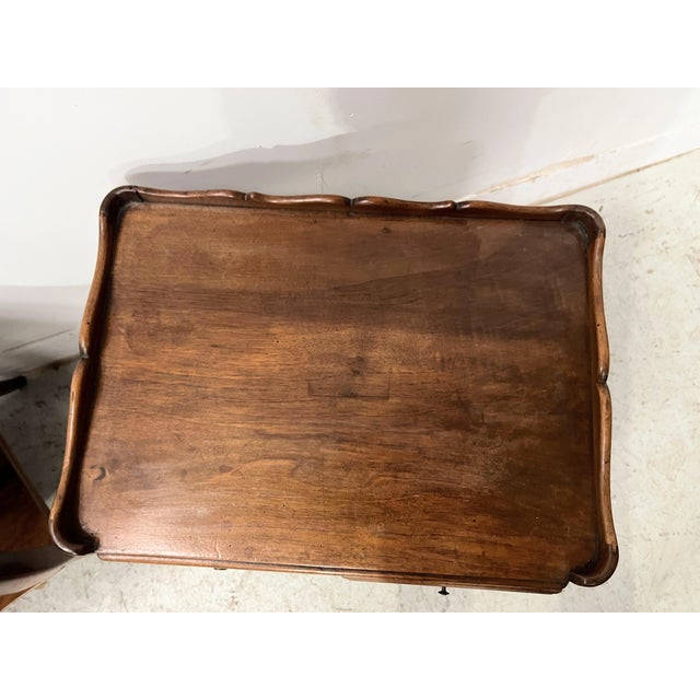 Wood Louis XV Style Bedside Tables in Walnut, Set of 2 For Sale - Image 7 of 11